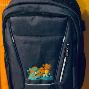Blue Backpack with "The Zoo One" Design